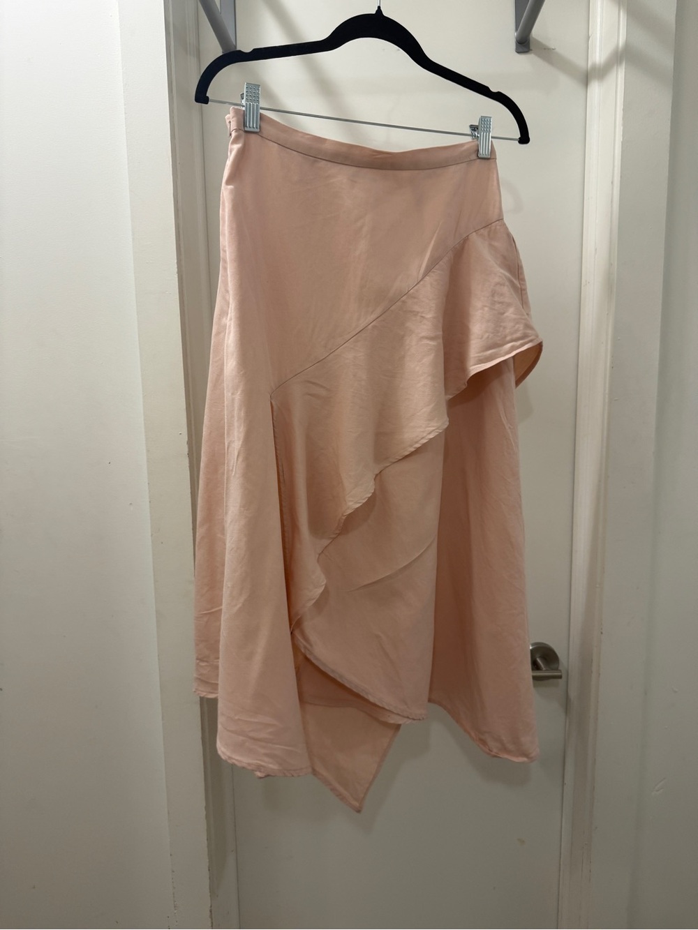 Ulla Johnson Women's Asymmetric Ruffle Midi Skirt - Blush pink